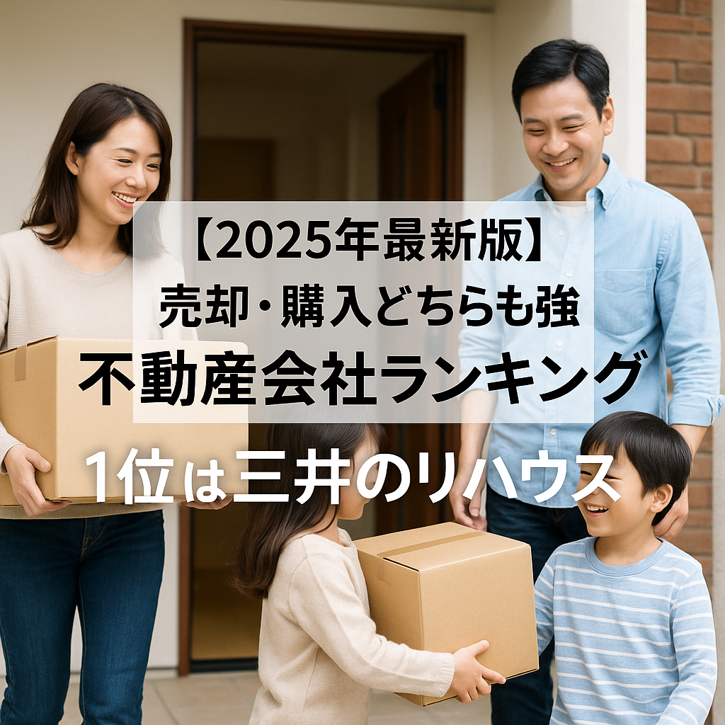 【2025年最新版】売却・購入どちらも強い不動産会社ランキング|1位は三井のリハウス