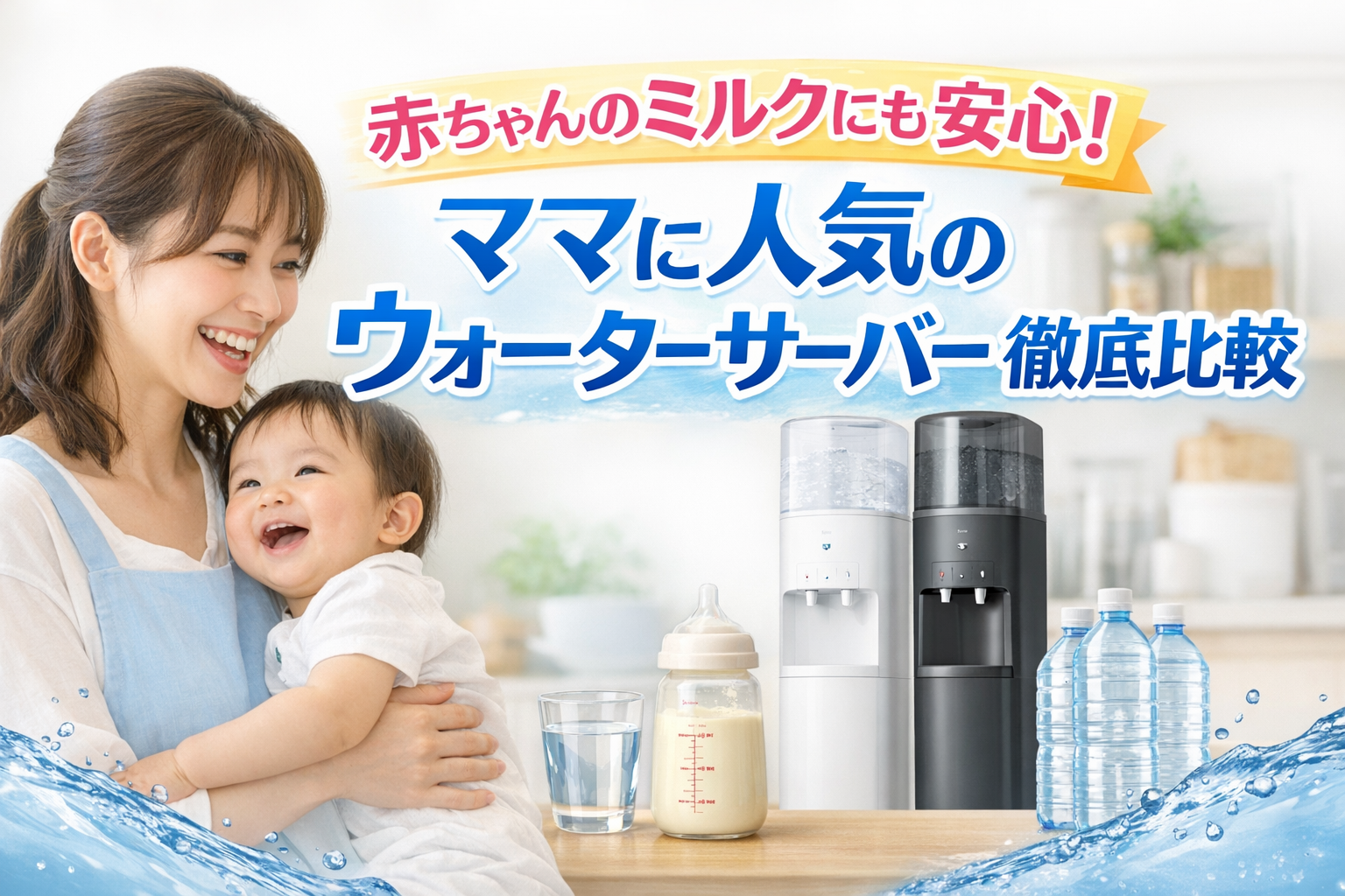 赤ちゃんのミルクにも安心！ママに人気のウォーターサーバー徹底比較｜うるのん子育てプランが1位の理由とは？
