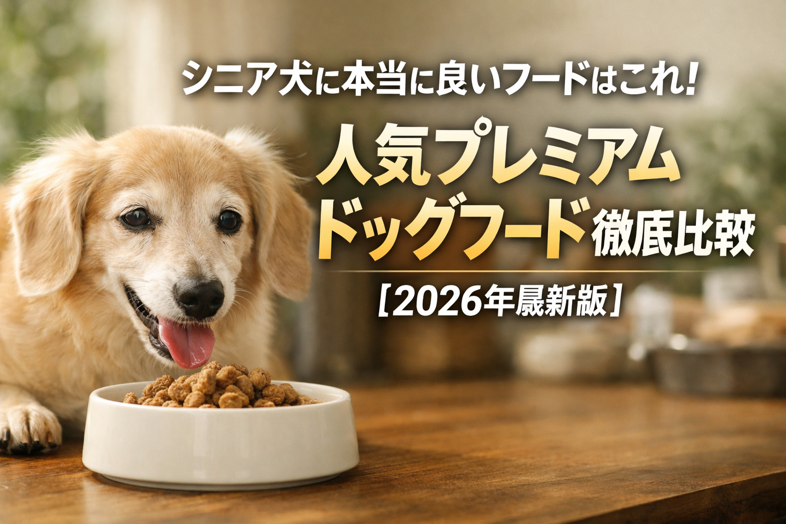 シニア犬に本当に良いフードはこれ!人気プレミアムドッグフード徹底比較【2026年最新版】